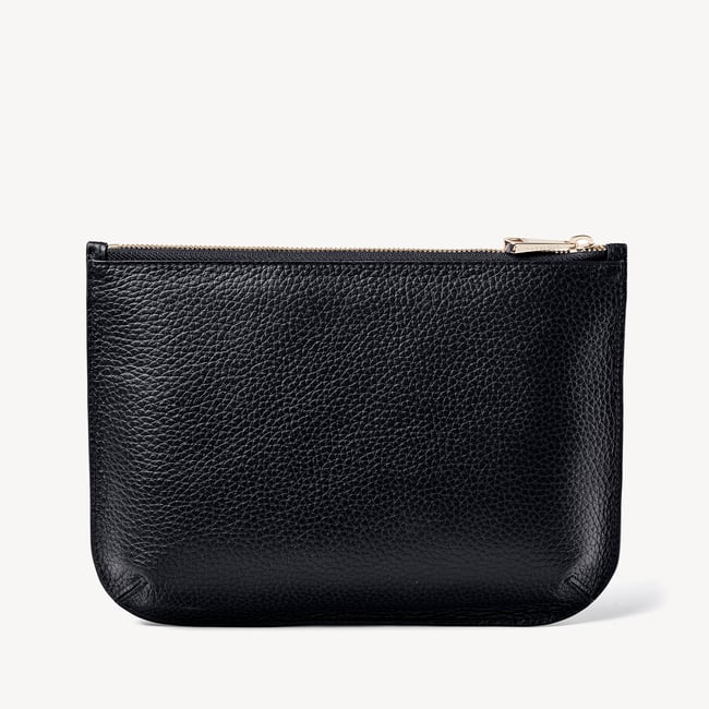 Large Ella Pouch Black Pebble