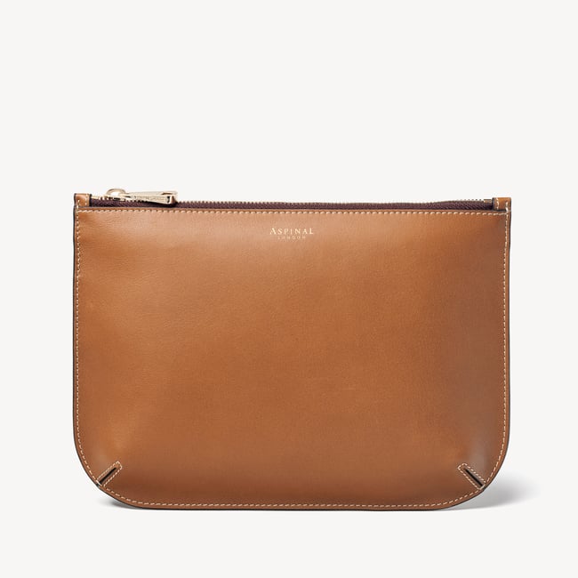 Large Ella Pouch Smooth Tan