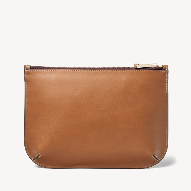 Large Ella Pouch Smooth Tan
