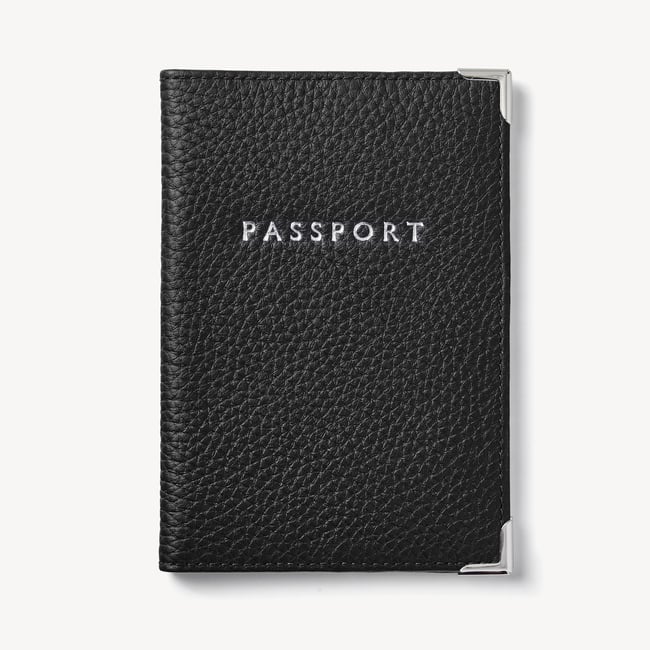 Passport Cover Black Pebble