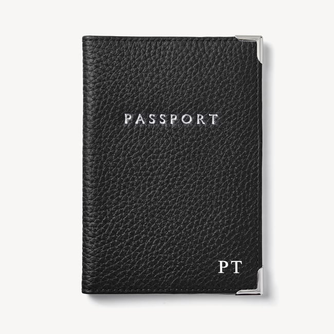 Passport Cover Black Pebble