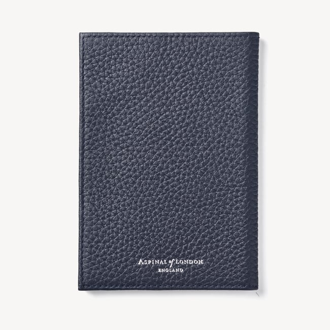 Passport Cover Navy Pebble