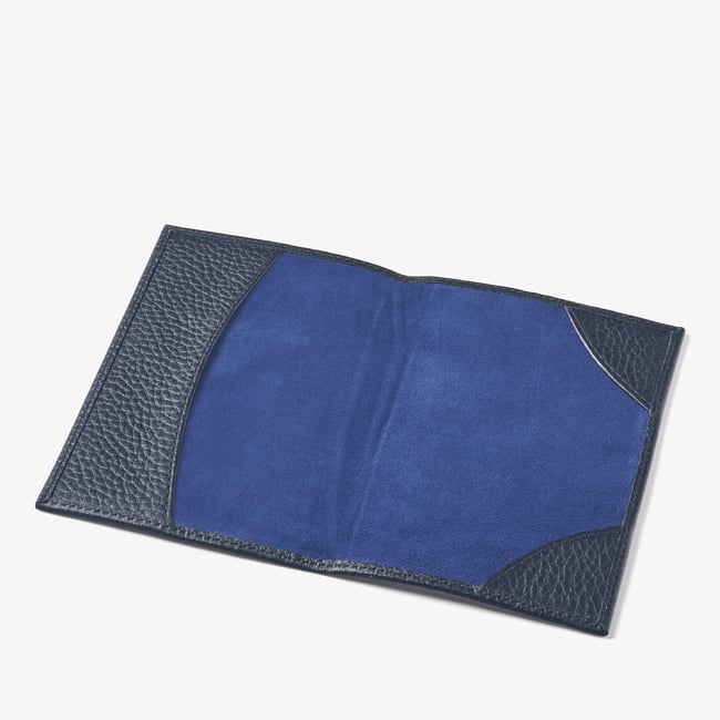 Passport Cover Navy Pebble