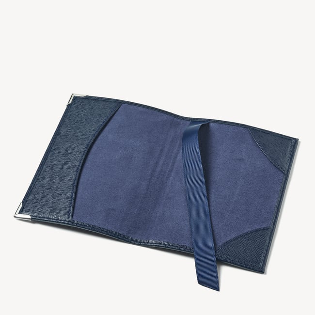 Passport Cover Navy Saffiano