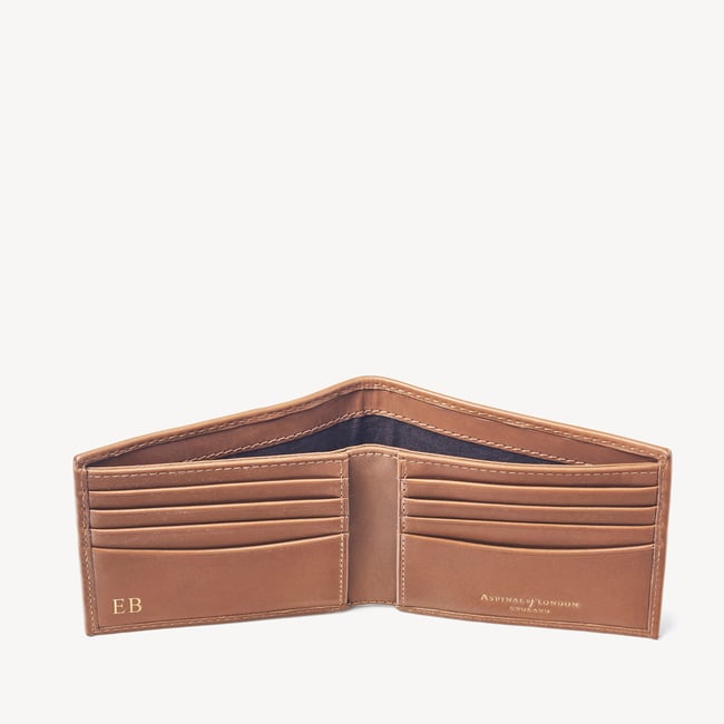 8 Card Billfold Wallet Burnished Tan Woven Leather