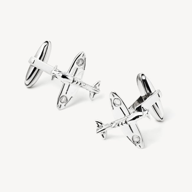 Sterling Silver Spitfire Cufflinks Sterling Silver 925