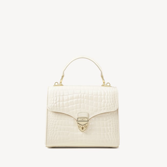 Midi Mayfair® Ivory Patent Croc
