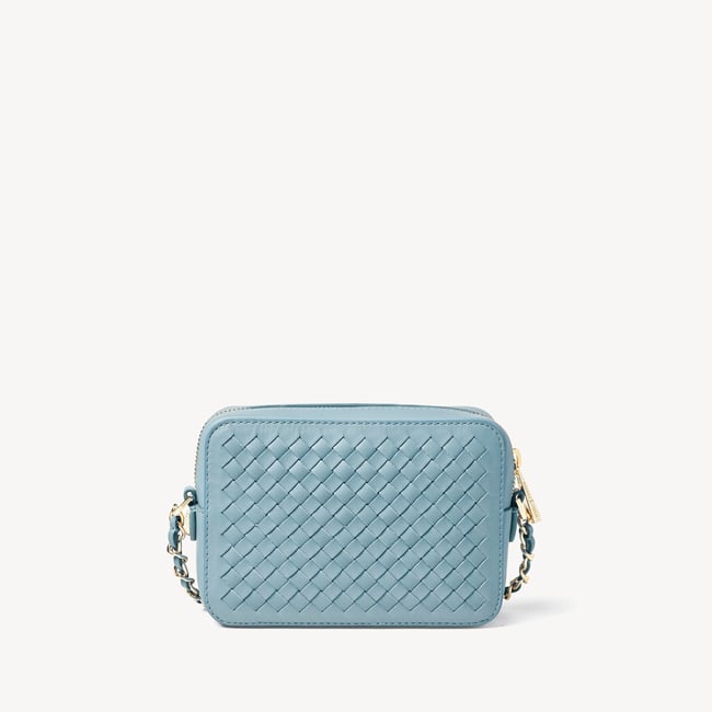 Milly Crossbody Cornflower Blue Woven Leather