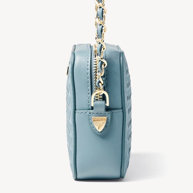 Milly Crossbody Cornflower Blue Woven Leather