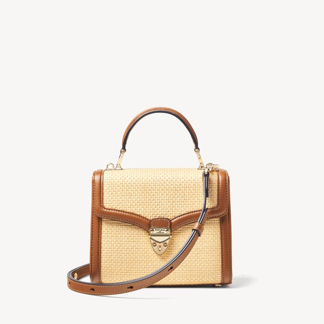 Midi Mayfair® Natural Raffia & Smooth Tan