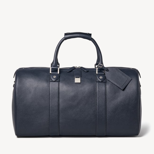 Boston Duffle Travel Bag Navy Pebble