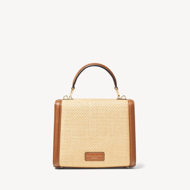 Midi Mayfair® Natural Raffia & Smooth Tan