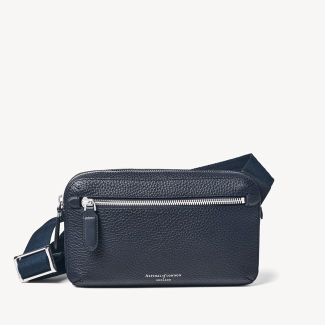 Reporter Compact Crossbody Navy Pebble