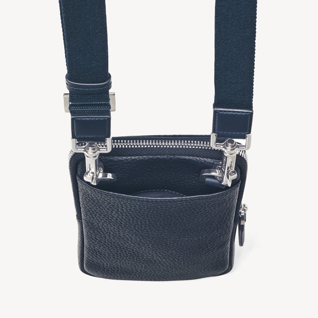 Reporter Crossbody Phone Bag Navy Pebble