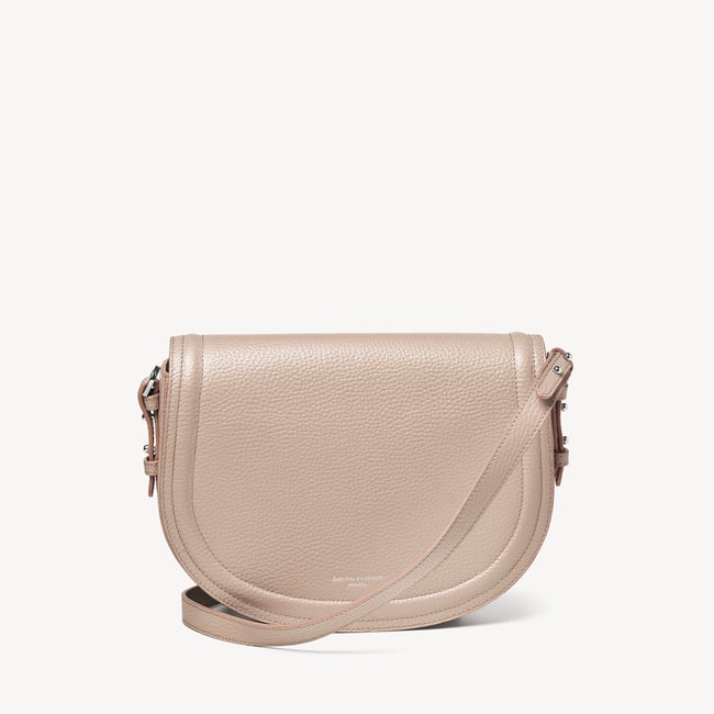 Stella Satchel Crossbody Soft Taupe Pebble