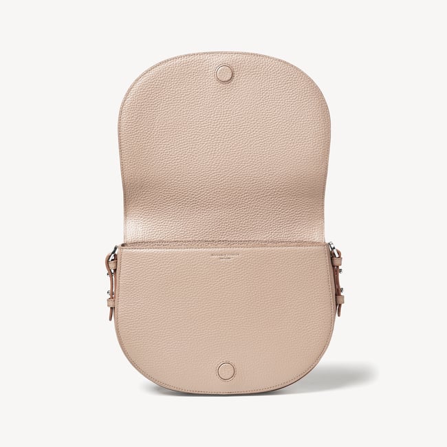 Stella Satchel Crossbody Soft Taupe Pebble
