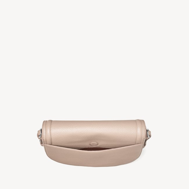 Stella Satchel Crossbody Soft Taupe Pebble
