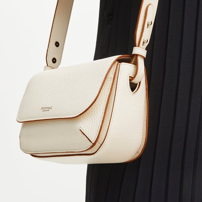 Ella Bag Strap Ivory Pebble