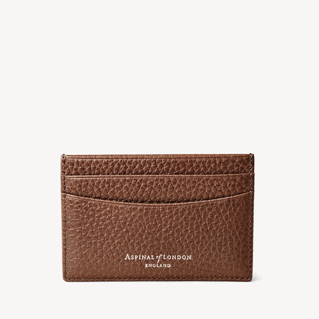 Slim Credit Card Holder Tobacco Pebble