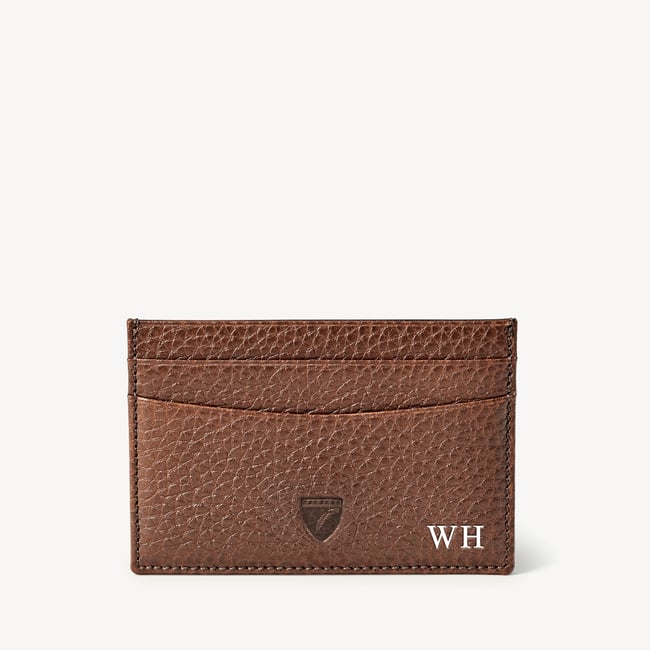 Slim Credit Card Holder Tobacco Pebble