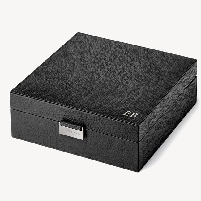 Reporter Four Piece Watch Box Black Pebble