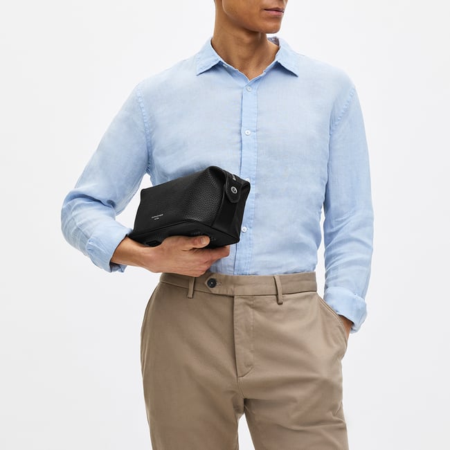 Reporter Wash Bag Black Pebble
