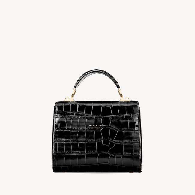 Midi Mayfair® Deep Shine Black Croc