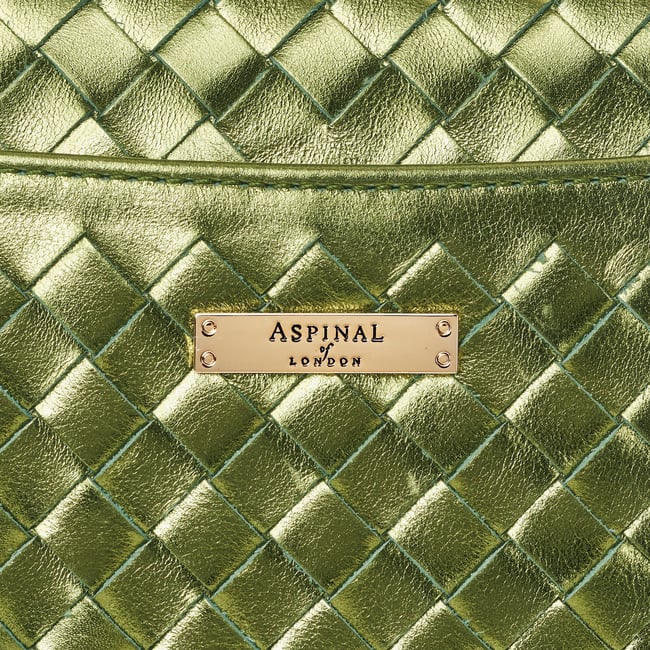 Midi Mayfair® Verdant Green Metallic Woven Leather