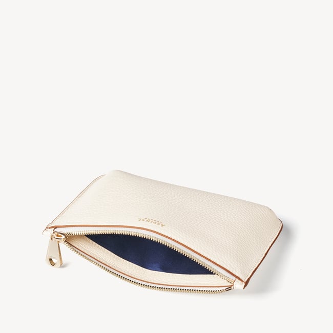 Medium Ella Pouch Ivory Pebble