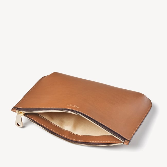 Large Ella Pouch Smooth Tan