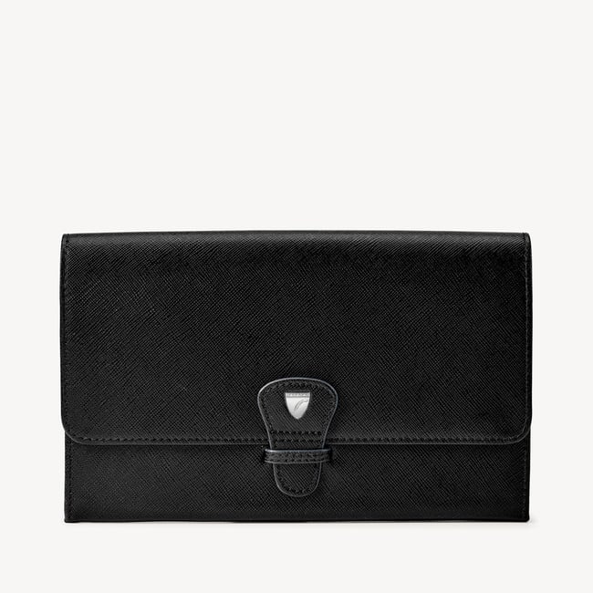 Travel Wallet Black Saffiano