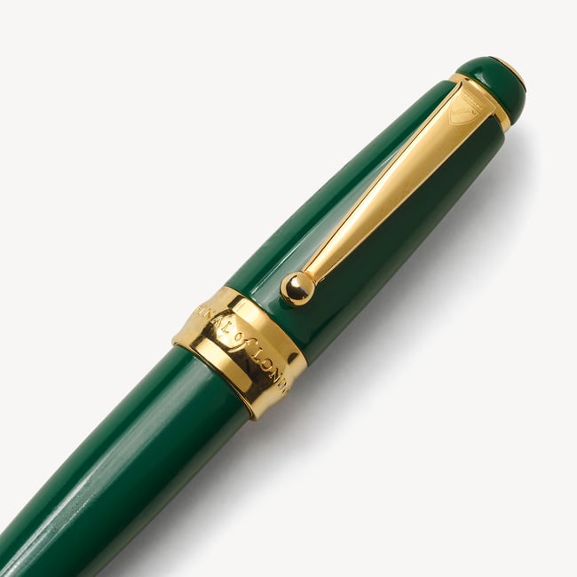 Baby Ballpoint Enamel Pen British Racing Green & 18ct Gold Plated