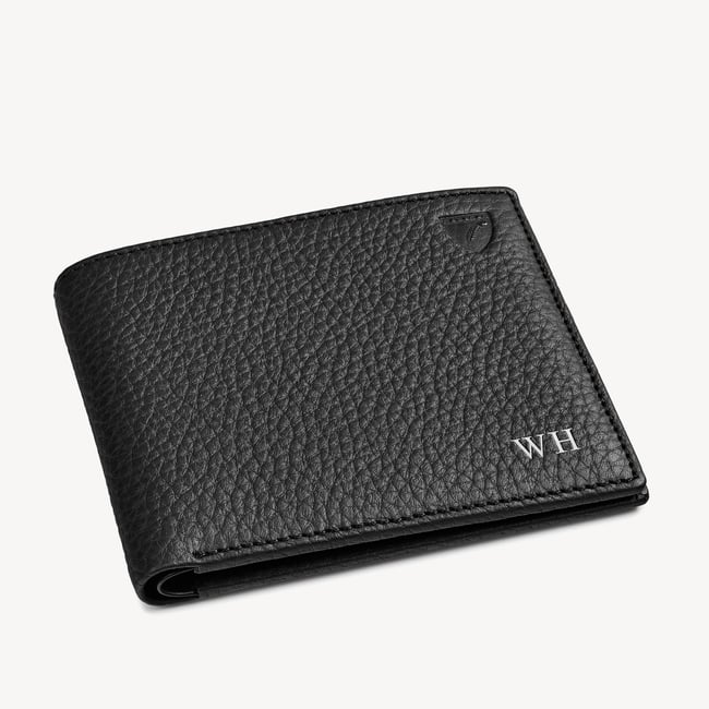 8 Card Billfold Wallet Black Pebble