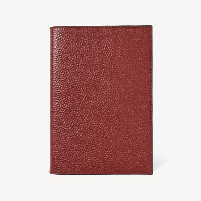 A5 Refillable Luxury Journal Merlot Pebble with Soft Suede Lining