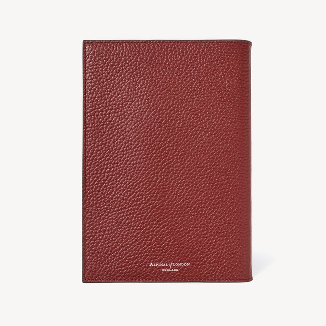 A5 Refillable Luxury Journal Merlot Pebble with Soft Suede Lining