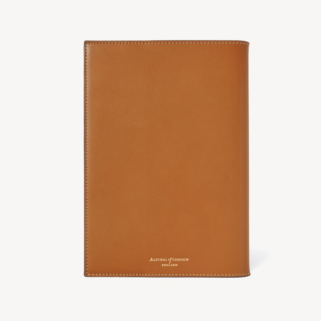 A5 Refillable Luxury Journal Smooth Tan with Soft Suede Lining