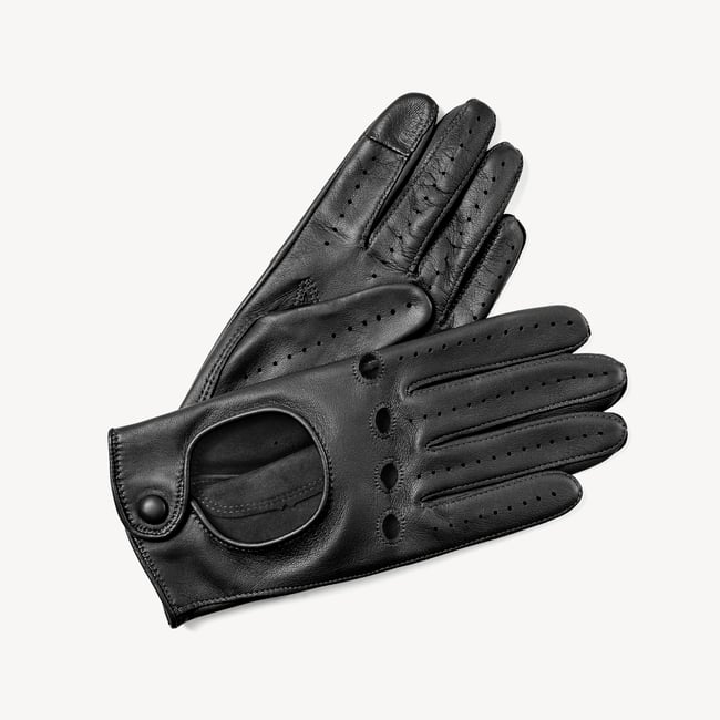 Women's Driving Gloves Black Nappa
