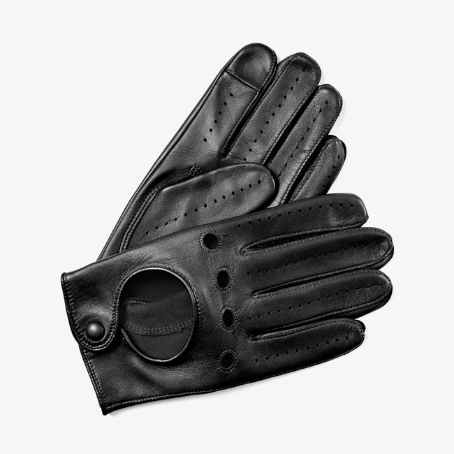 Men's Driving Gloves Black Nappa