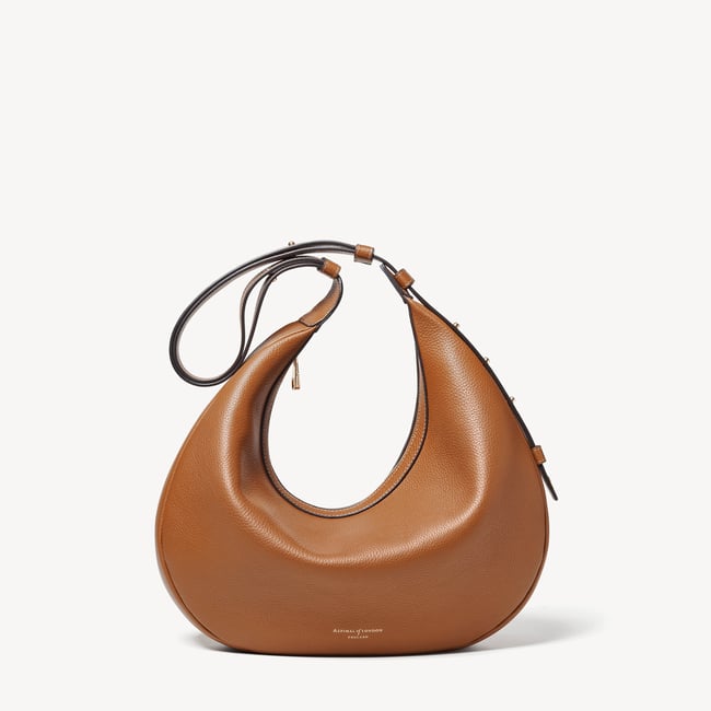 Soho Large Crescent Tan Milled Pebble