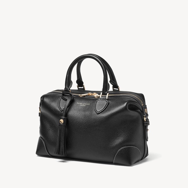 Hudson Midi Black Milled Pebble