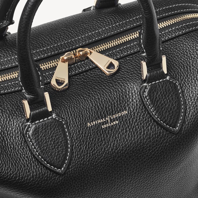 Hudson Midi Black Milled Pebble