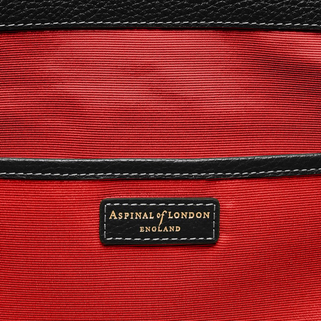 Hudson Tote Black Milled Pebble