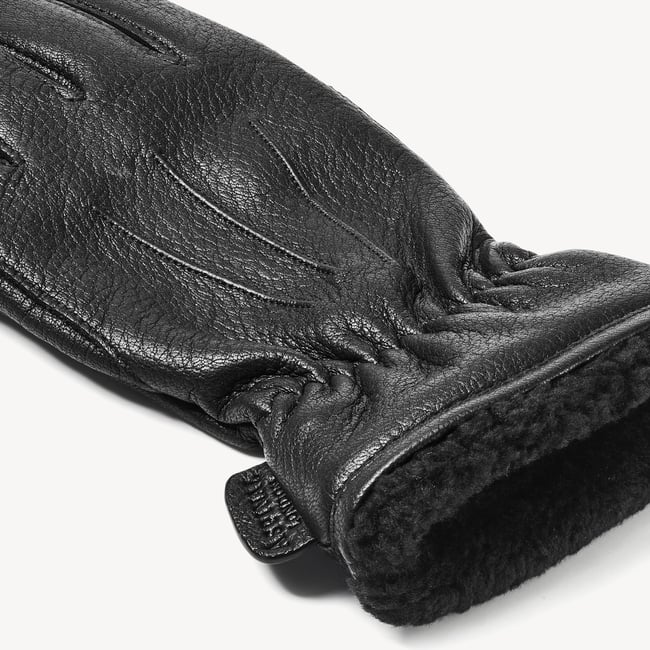 Women's Deerskin Leather Gloves Black Deerskin
