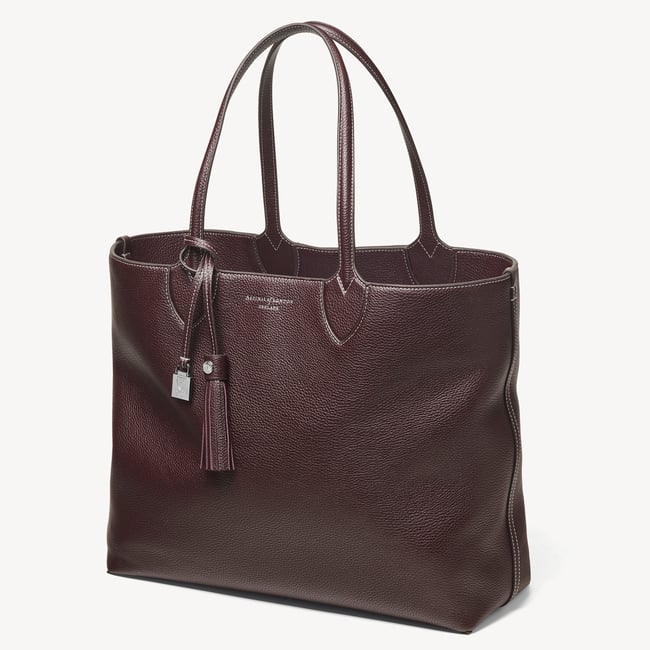 Hudson Tote Wine Milled Pebble
