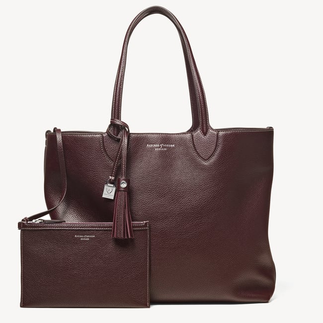 Hudson Tote Wine Milled Pebble