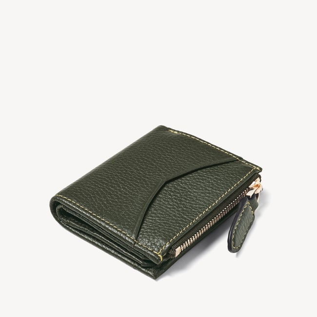 Hudson Multi-Use Pocket Wallet Forest Green Milled Pebble