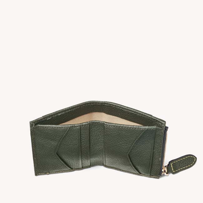 Hudson Multi-Use Pocket Wallet Forest Green Milled Pebble