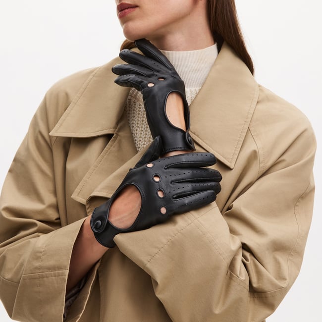Women's Driving Gloves Black Nappa