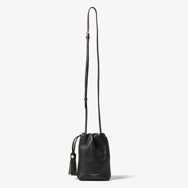 Soho Crossbody Pouch Black Milled Pebble