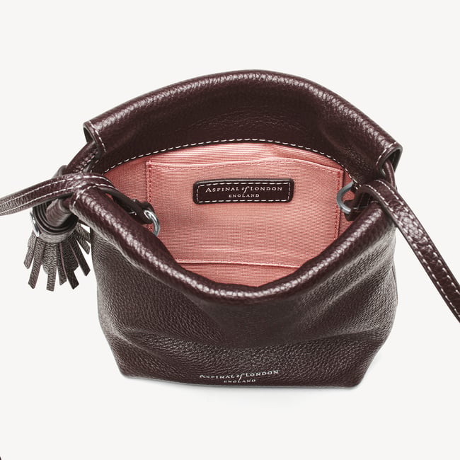 Soho Crossbody Pouch Wine Milled Pebble